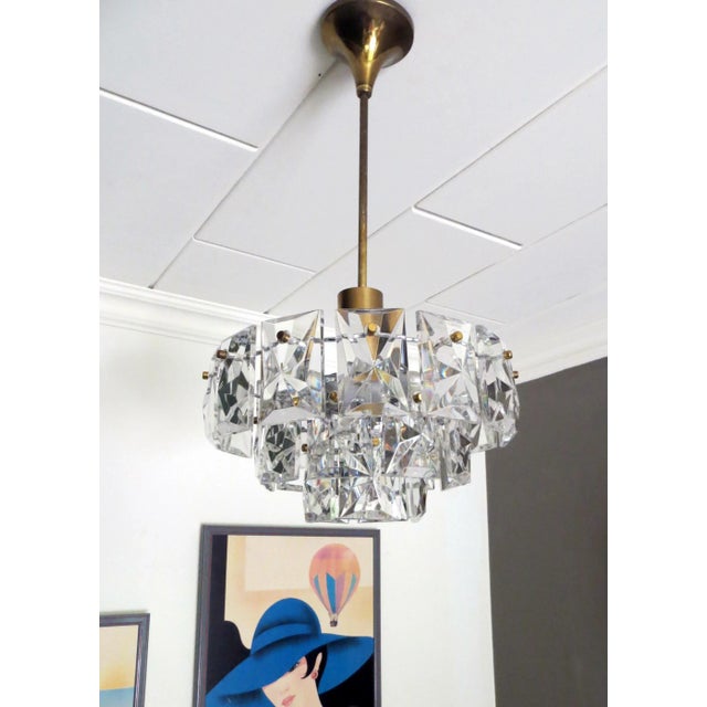 1960s Crystal Glass Prism Chandelier from Kinkeldey, 1960s For Sale - Image 5 of 14