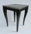 C.1980's Donghia "Essence Collection" - Accent/Side Table in Satin Lacquer Charcoal Black With Brushed Nickel Surround & Sabots For Sale In West Palm - Image 6 of 12