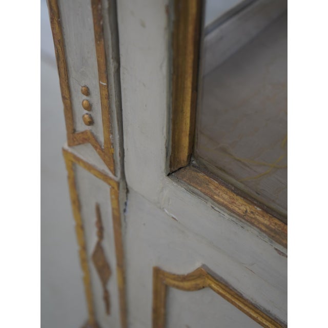 Antique Louis XVI Gilt Vitrine Display Cabinet For Sale - Image 9 of 17
