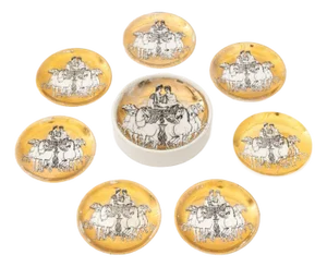 Fornasetti X Saks Roman Chariot Porcelain, 8 Pcs.