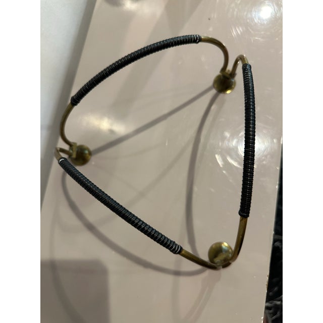 Four Mid-Century Modern Brass and Leather Candelabra For Sale In Birmingham - Image 6 of 12