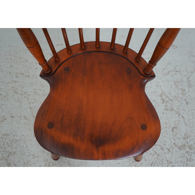 Wood Set of 4 Dr Dimes Fan Back Windsor Dining Side Chairs For Sale - Image 7 of 12