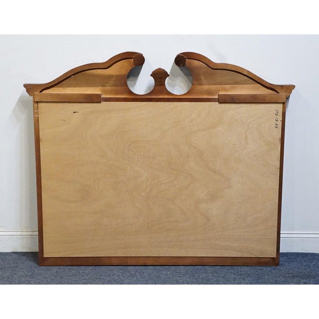 Stanley Furniture American Heritage Collection Mahogany Traditional Style 55" Pediment Mirror 172-13-33 For Sale In Kansas City - Image 6 of 7