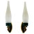 Metal Midcentury Brass and Opaline Glass Wall Lamps, Italy, 1960s - A Pair For Sale - Image 7 of 7