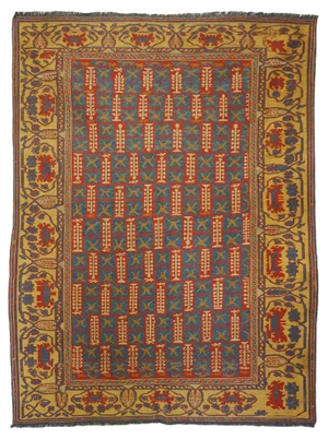 Vintage Tribal Nomadic Sumakh Kilim Rug, 1950s
