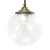Metal Vintage Dutch Bubble Glass & Brass Globe Pendant Lamp For Sale - Image 7 of 7