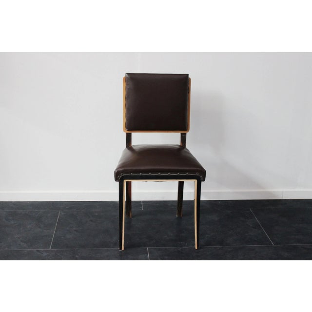 Art Deco Style Italian Maple & Zebrawood Dining Chair, 1940s For Sale - Image 15 of 15
