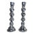 Vintage English Traditional Barley Twist Silver Tone Candlesticks, a Pair For Sale