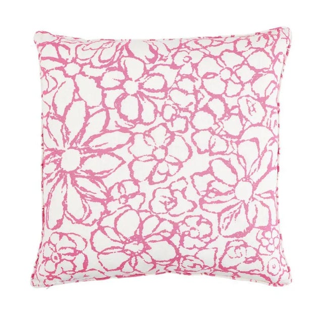 This pillow features Sidonie with a self welt finish. This loose and painterly floral features an open and abstracted...