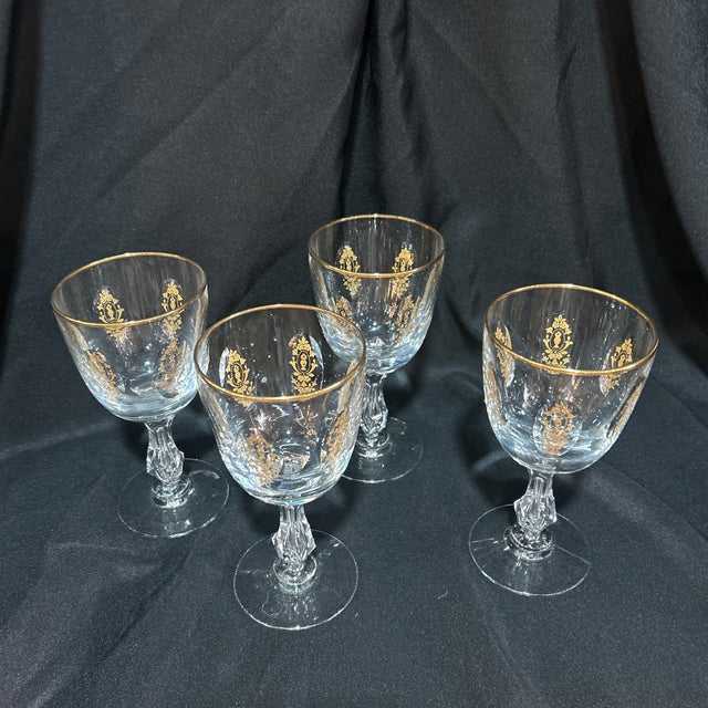 Glass 1990s Renaissance Tiffin Versailles Goblets - Set of 4 For Sale - Image 7 of 11