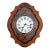 19th Century French Napoleon III Wall Clock, Enamel Face and Wood Marquetry For Sale