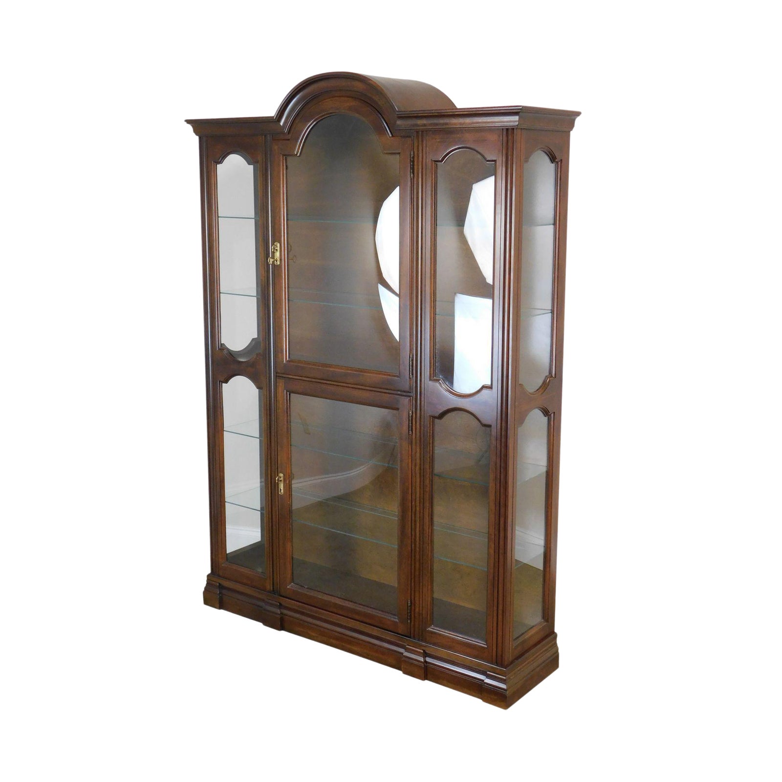 Jasper Cherry Bubble Glass Curio Display Cabinet | Chairish