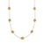 Modern 8.25ct Yellow Sapphire 18k Gold Link Station Chain Necklace For Sale