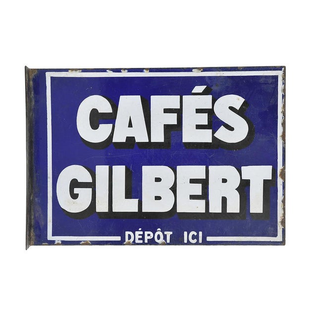 Gilbert double-sided enameled plaque. This piece is designed in the style of the selected designer and/or manufacturer