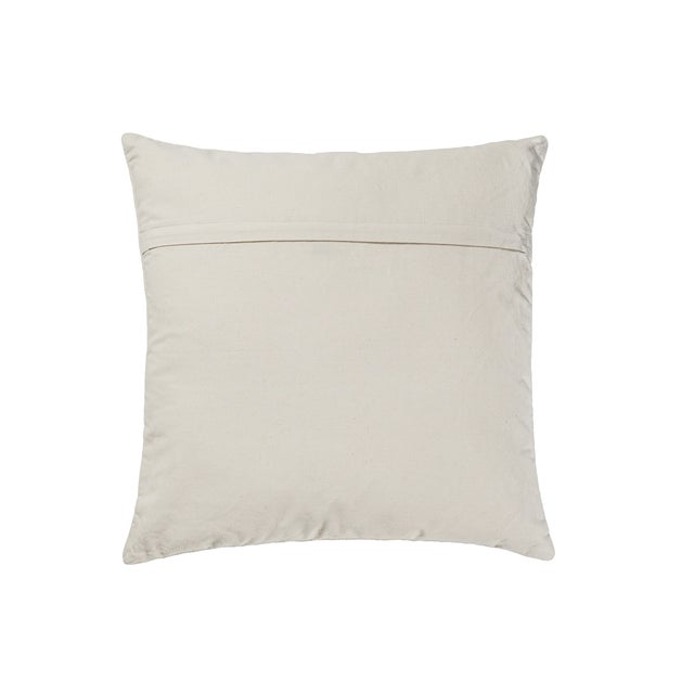 Boho Chic Tabitha Embroidered Flower 20" Throw Pillow, Cream For Sale - Image 3 of 5