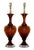 Vintage Swedish Glass Lamps Brown For Sale