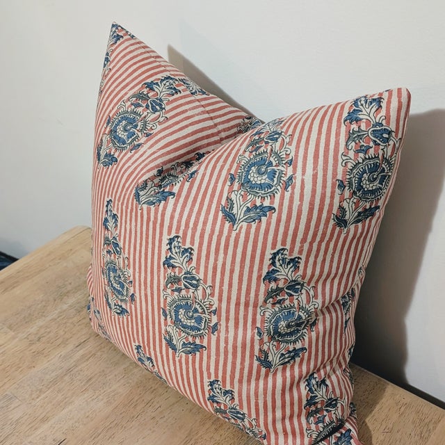 Carolina Irving Indian Flower Lumbar Pillows - Set of 2 For Sale - Image 4 of 5