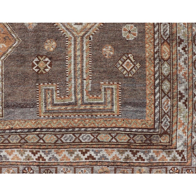 Antique Persian Lori Rug With All-Over Geometric Tribal Design on a Grey Field For Sale - Image 12 of 14