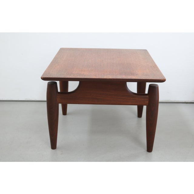 Small Vintage Teak Coffee Table, 1960s For Sale - Image 3 of 7