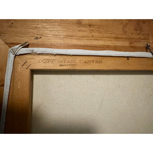 Green Mid 20th Century Chuck Oberstein Rare Western Oil Painting on Canvas Signed & Framed For Sale - Image 8 of 9