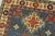 Kazak Rug 4′ X 5’11” Blue Wool Tribal Hand-Knotted Oriental Carpet For Sale In Philadelphia - Image 6 of 12