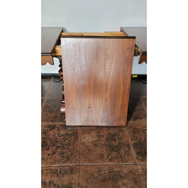 Wood Antique 1930s Trestle Dining Table Spanish Revival For Sale - Image 7 of 10