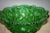 A beautiful green glass punch bowl measuring 14" across and almost 7" tall. It was made by the Imperial Glass Co. c. 1890s...