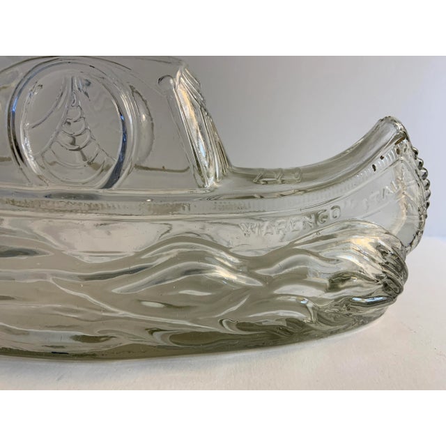 Mid-Century Viarengo Italy Glass Gondola Decanter For Sale - Image 4 of 8