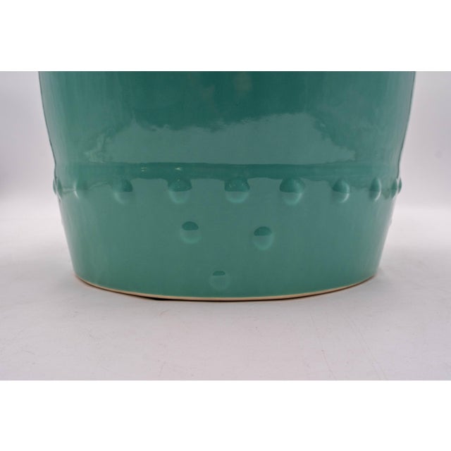 Safavieh Safavieh Ceramic Celadon Ming Garden Seat Stool For Sale - Image 4 of 8
