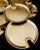Mid 20th Century Vintage Hollywood Regency Cocktail Plates With Glass Cup Rest Holder, Gold Leaf Lacquer- Set of 12 Pieces For Sale - Image 5 of 10