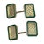 Emerald Cut Shape Green Enamel Cufflinks in 18 Karat Yellow Gold 13 Gm, Men's, A Pair For Sale - Image 15 of 18