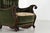 Danish Carved Lounge Chair in Green Velvet, 1920s For Sale - Image 17 of 18