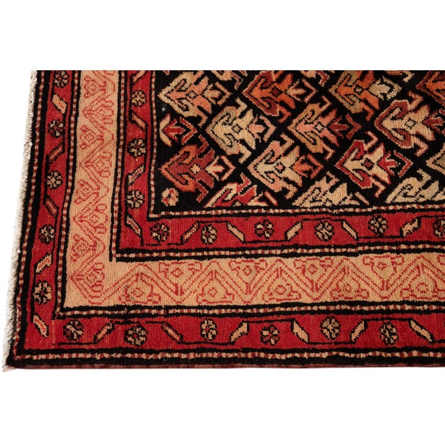 Vintage North West Persian Handmade Red Tribal Wool Rug For Sale In New York - Image 6 of 10