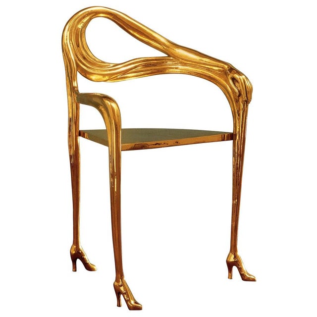 Salvador Dalí Leda Sculpture Armchair in Polished Brass by BD Barcelona Design, Spain, 2015 For Sale - Image 12 of 12
