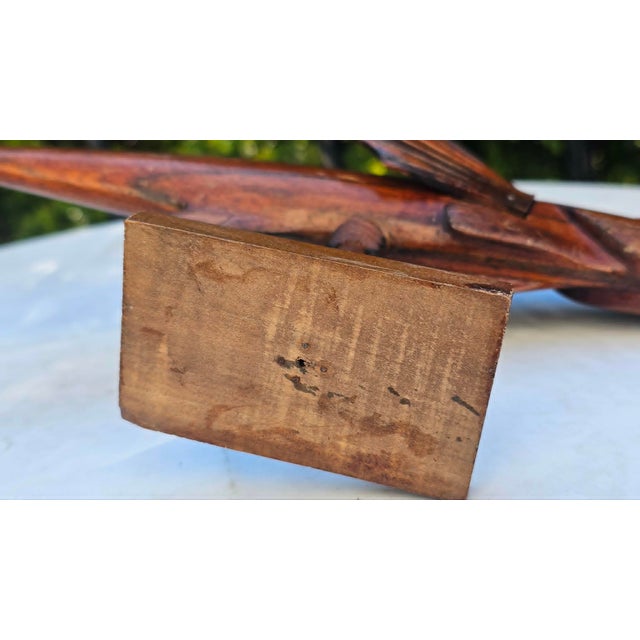 Wood Carved Wooden Pitcairn Island Fish, 1960s For Sale - Image 7 of 8