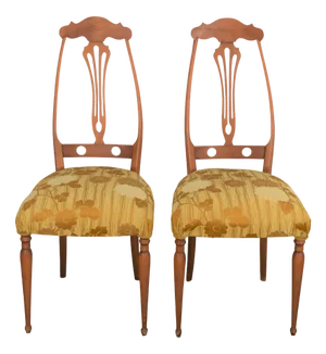 Set of Pozzi and Verga Chairs, Italy, 1950s