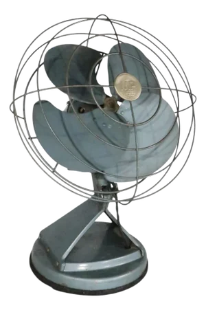 Vintage Industrial Style Oscillating Table Fan by Mimar Model 412 X