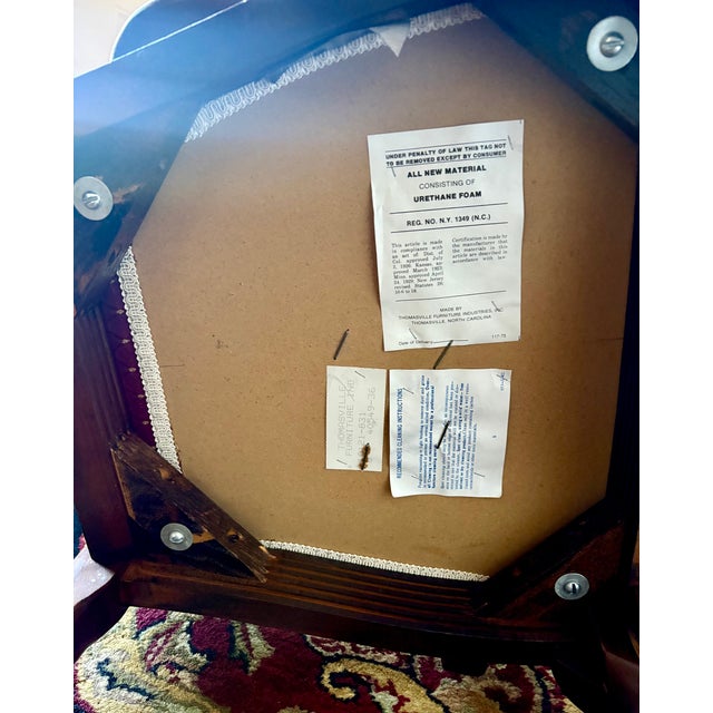 1980s Cherry Dining Chair Set For Sale In Washington DC - Image 6 of 8