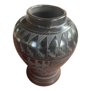 Native American Navajo Marvin Blackmore Black Pottery Vase