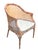 Vintage Faux burnt Bamboo Accent Side Chair With Rattan Cane Back Beautiful Single chair in good quality, solid. Cushion...