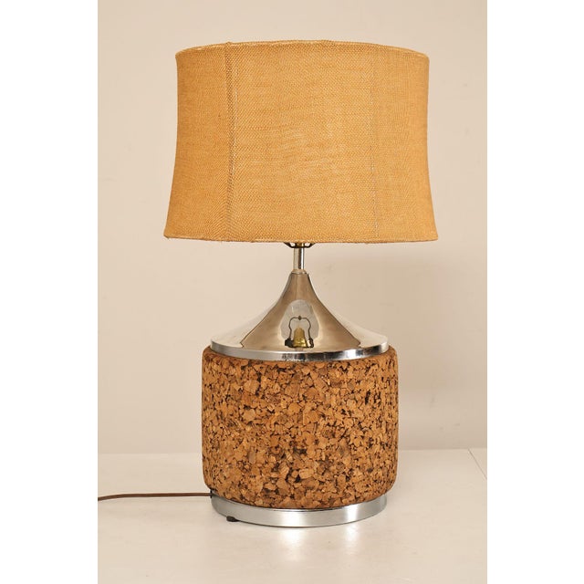 Mid 20th Century Leviton Mid Century Modern Pair of Cork Table Lamps For Sale - Image 11 of 18
