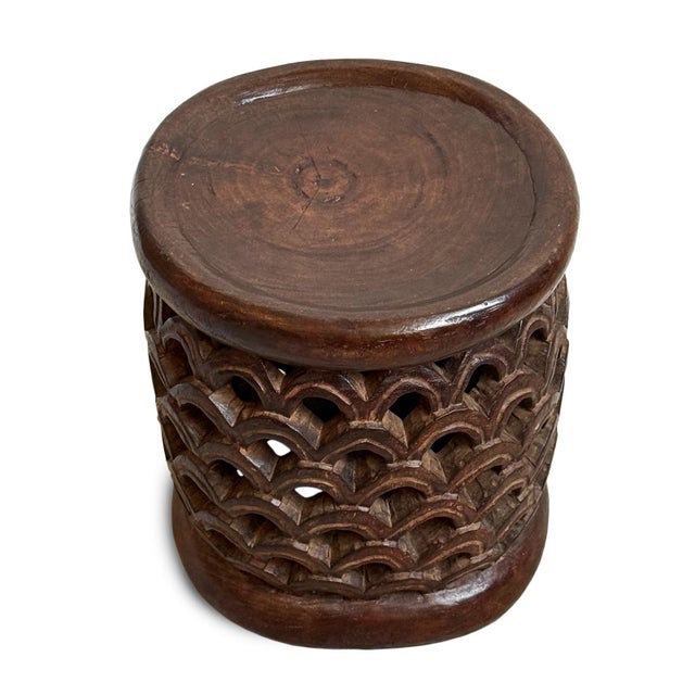Tribal Vintage Bamileke Tribal Boho Side Table / Stool For Sale - Image 3 of 5
