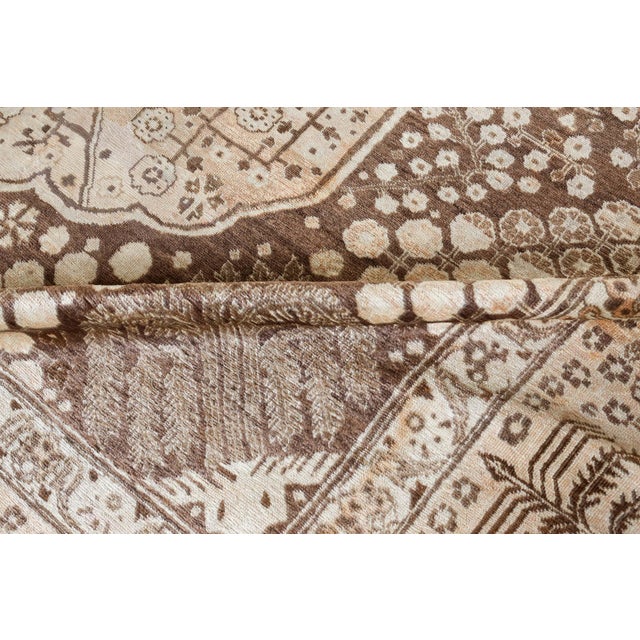 Authentic 19th Century Beige Persian Tabriz Rug For Sale In New York - Image 6 of 9