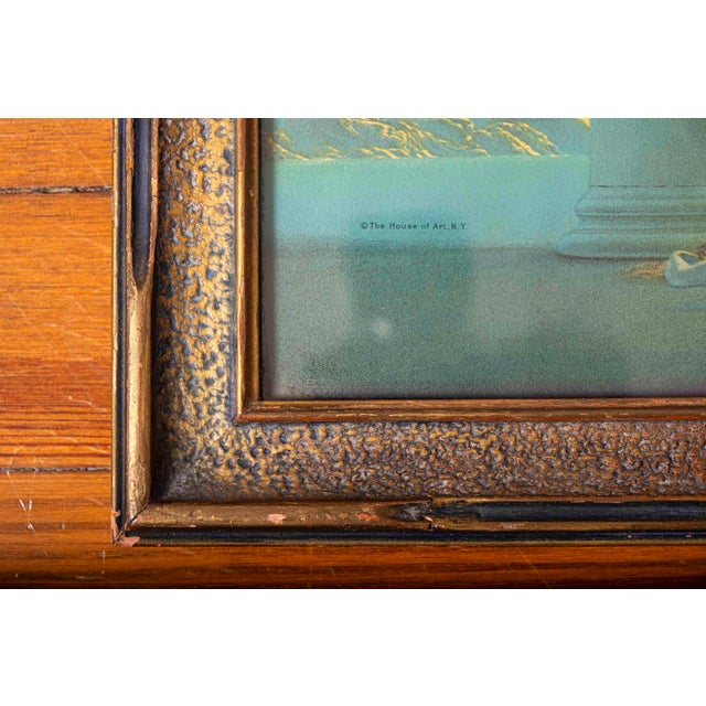 Wood 1922 Maxfield Parrish “Daybreak” House of Art Color Lithograph, Period Framed For Sale - Image 7 of 11