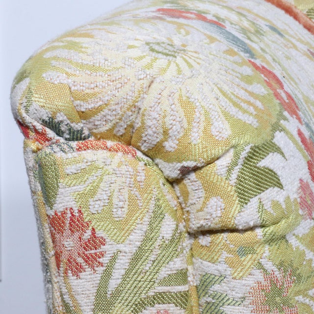 1960's Drexel Heritage Curved Poppy Yellow Garden Loveseat For Sale In Tampa - Image 6 of 13