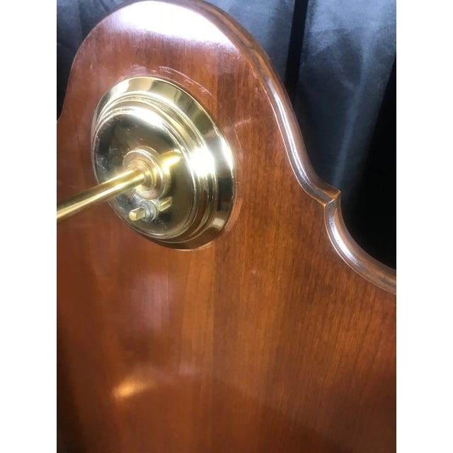 Brown Curved Willett Tall Walnut Nightstands With Lights, Mid-Century Modern - Set of 2, 1938 For Sale - Image 8 of 12