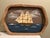 Nautical Vintage Nautical Hand Painted Wicker Tray For Sale - Image 3 of 7