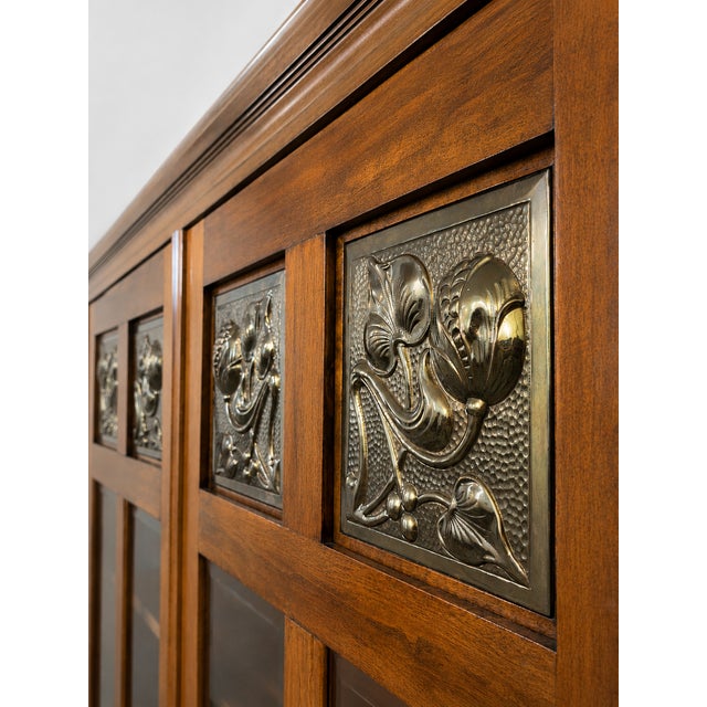 Metal Art Nouveau Bookcase by Josef Hoffmann Portois & Fix, Vienna, Austria, 1900s For Sale - Image 7 of 17