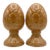 Pair of Vintage Mid-Century Italian Ceramic "Pigna" Pinecone Finials For Sale