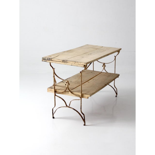 Antique French Garden Two Tier Console Table For Sale - Image 14 of 18